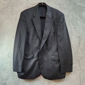 Alexandre Blazer Jacket Mens 44 Black White Pinstriped Notch Lapel Career Formal